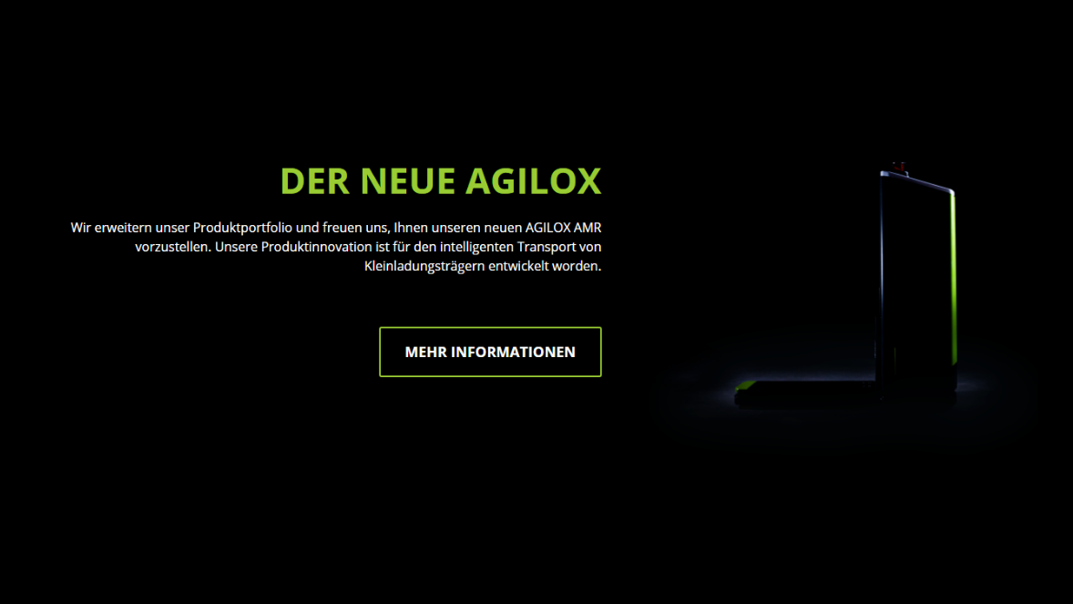 Agilox Website Screenshot, neuer Agilox Teaser