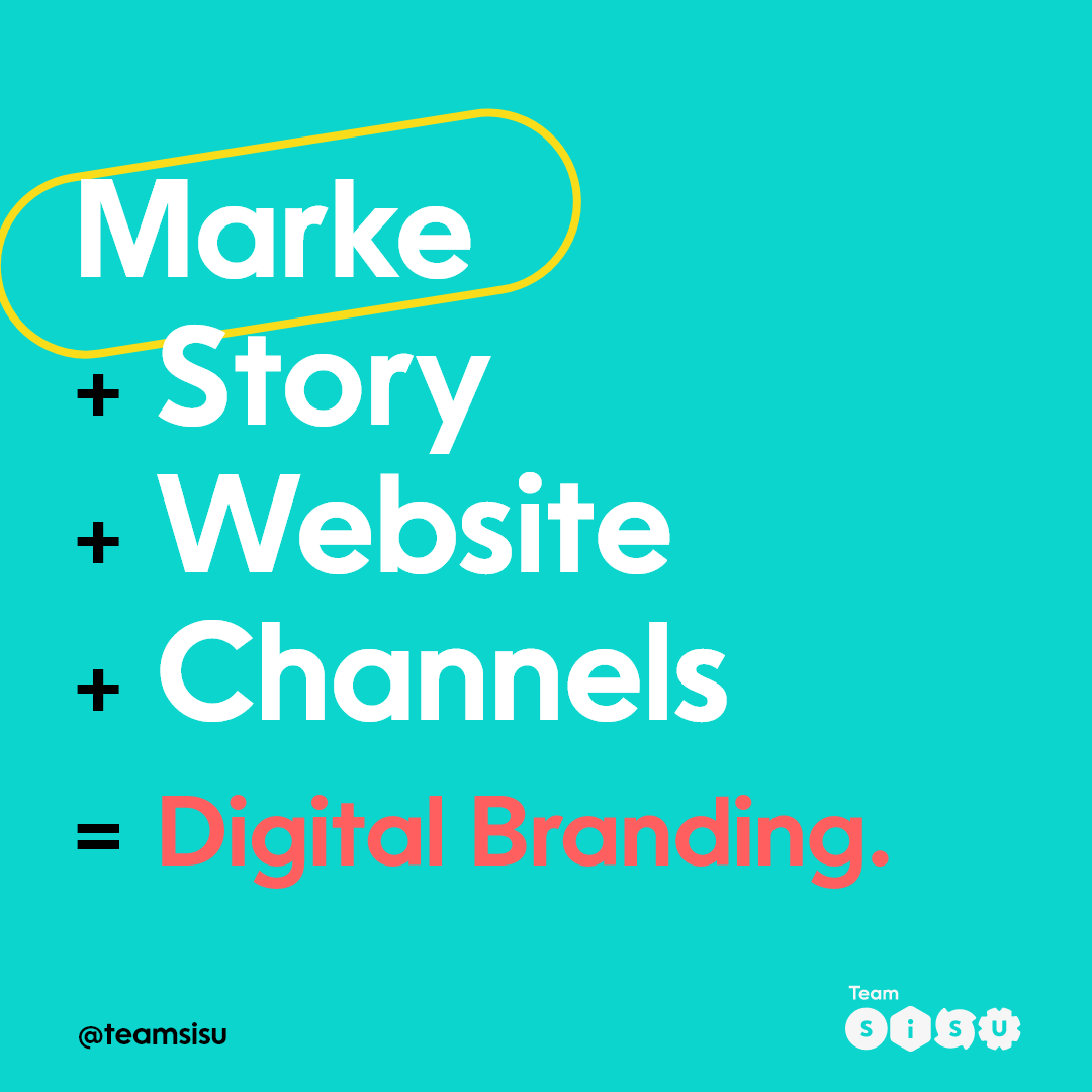 Instagram Post: Marke: Story, Website, Channel = Digital Branding